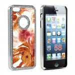 Wholesale iPhone 5 5S  Fusion Diamond Chrome Case (Orange MIX)